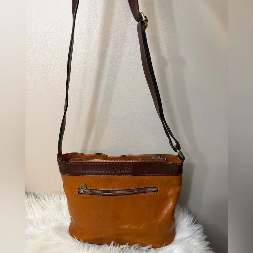Firenze Leather Handbag Purse cognac Pelletterie D&D